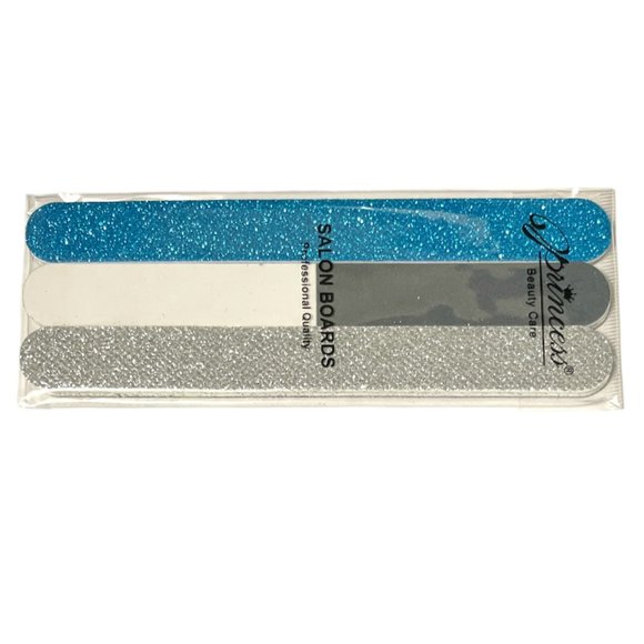 3 Pack Glitter Nail File Gift Set ~ Blue & Silver - Picture 3 of 3